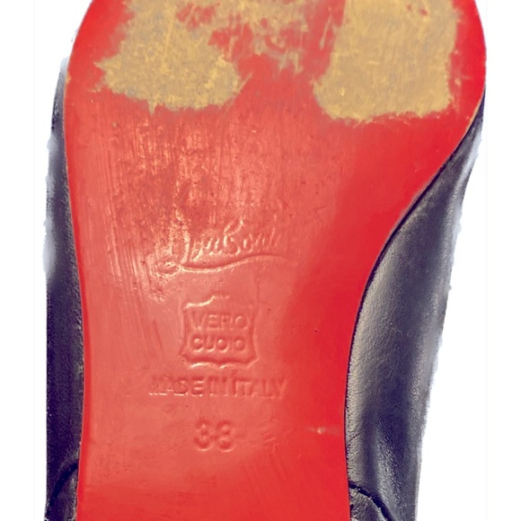 Christian Louboutin Limited Edition Over-the-knee leather/suede wrap-tie boots - Picture 9 of 10